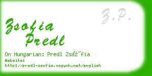 zsofia predl business card